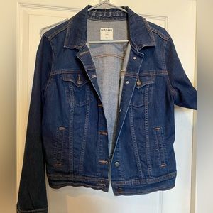 Old Navy denim jack. Dark wash. Size L
